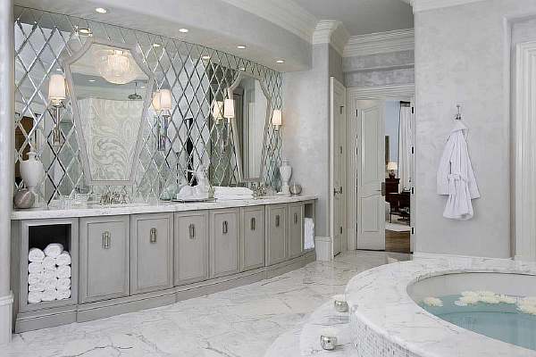 Высота зеркала над раковиной в ванной