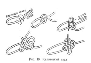 Калмыцкий узел как вязать схема