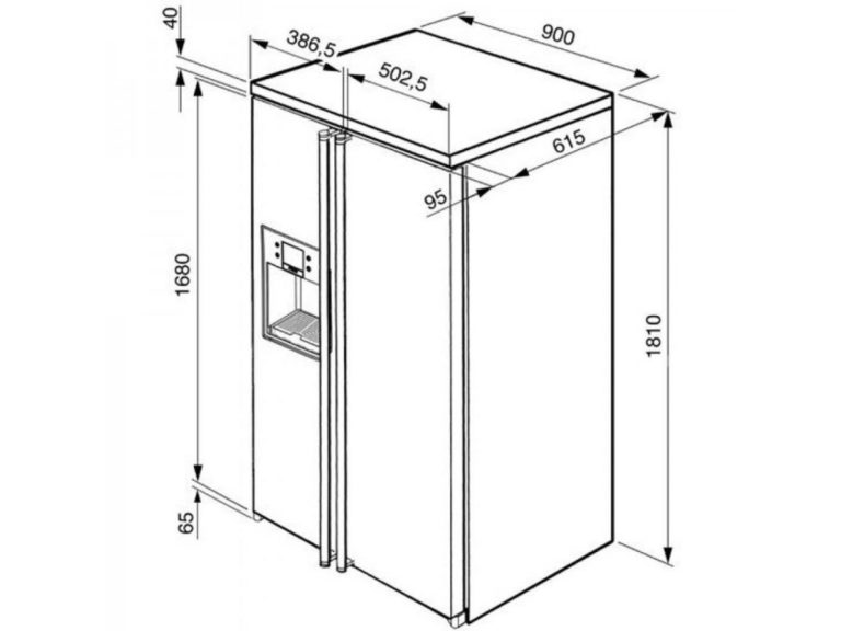 Высота шкафа для встроенного холодильника